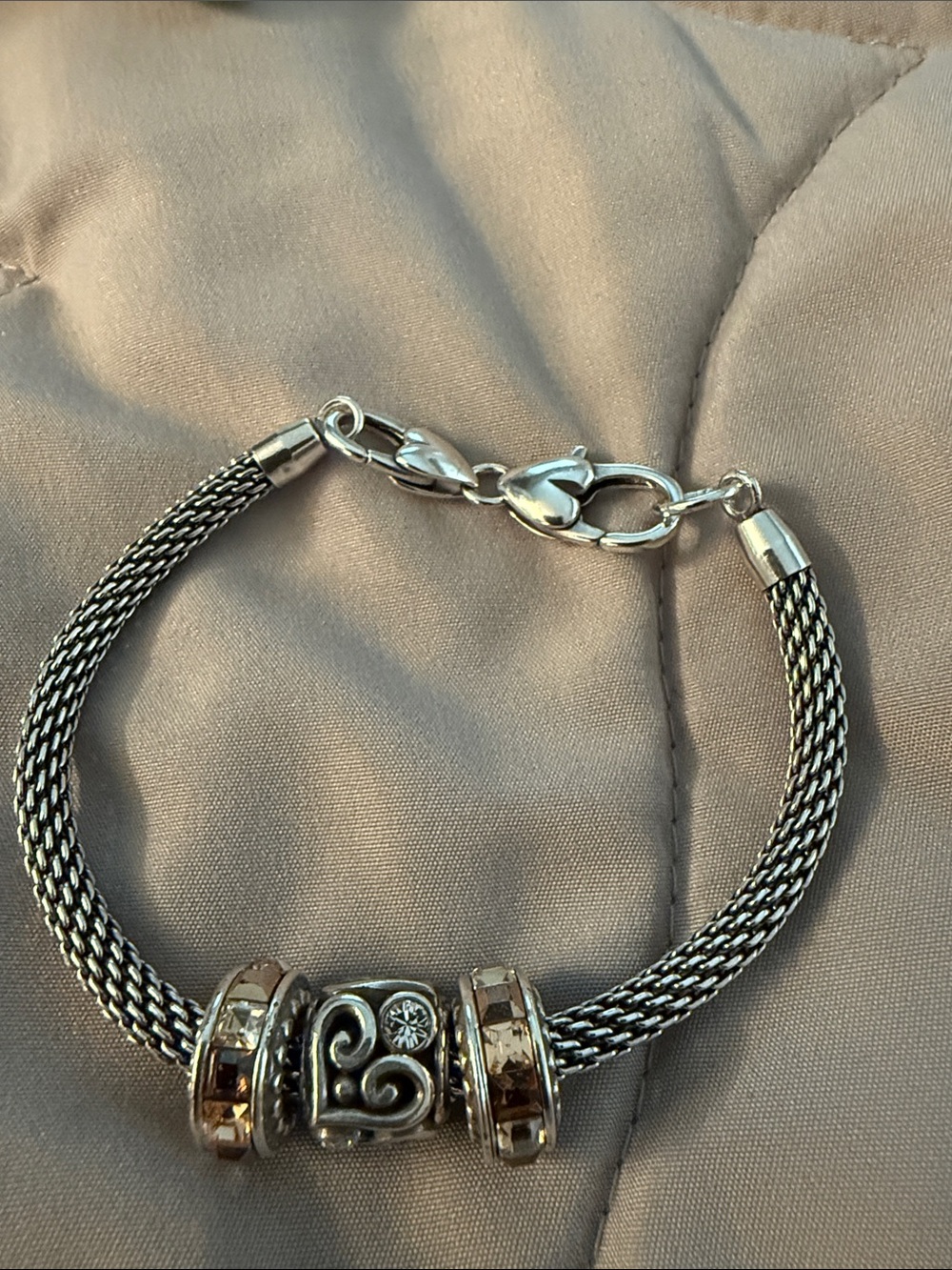 Brighton Silver Mesh Bracelet with Decorative Bead - Picture 2 of 4